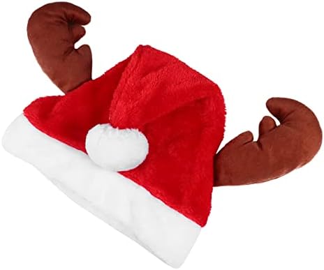 1 מחשב חג המולד קרן צבי כובע סנטה כובע למבוגרים קטיפה חג המולד כובע מסיבת כובע דיספרז דה סנטה קלאוס פארה אדולטו סנטה קלאוס