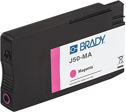 Brady J50-Ma Bradyjet J5000 מחסנית דיו, מגנטה, 2.31 גובה, 4.13 רוחב, 1