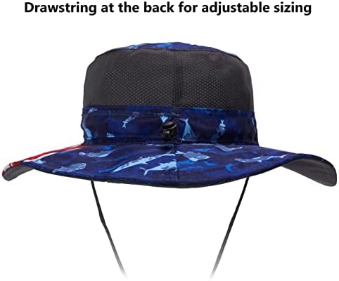 Bassdash upf 50+ כובע דיג שמש עמיד במים עם דש צוואר הניתן לניתוק